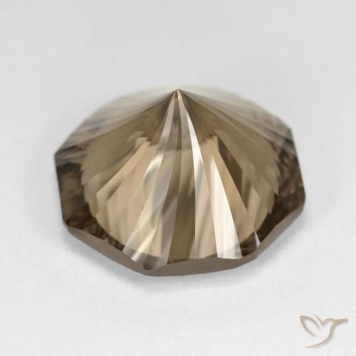 Smoky Quartz Gemstone in 15 x 15 mm (calibrated) Size for Sale, Smoky Quartz Stone in Light Coffee Brown Color