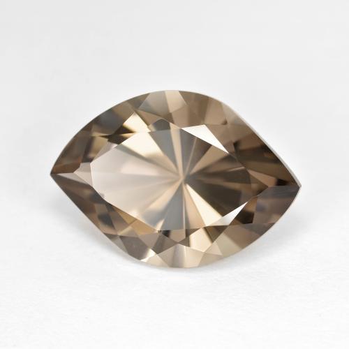 7.35 ct Brown Smoky Quartz Stone, Natural Smoky Quartz in Marquise Concave Cut Shape for Sale
