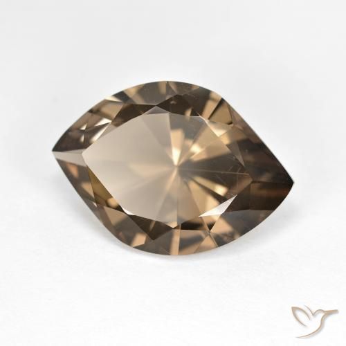 6.45 ct Brown Smoky Quartz Stone, Natural Smoky Quartz in Marquise Concave Cut Shape for Sale