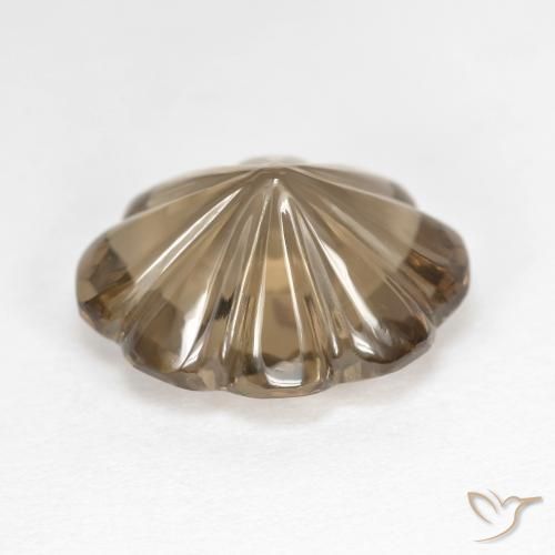 Smoky Quartz Gemstone in 15.1 x 12 mm Size for Sale, Smoky Quartz Stone in Light Earthy Brown Color