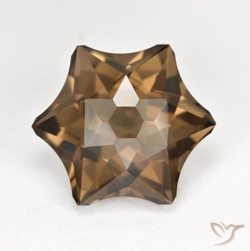 Cuarzo Ahumado Talla Estrella De 9,61 quilates, 16,2 x 14 mm De Brasil, Photo A