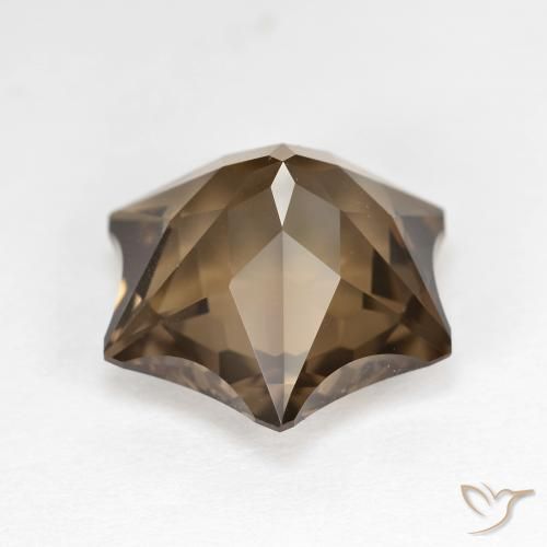 Smoky Quartz Gemstone in 16.2 x 14 mm Size for Sale, Smoky Quartz Stone in Light Mocha Color