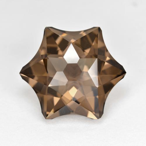 Light Mocha Quarzo fumé Gem - 9.7ct Star Facet (ID: 601908)