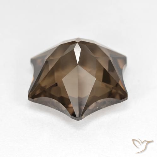 Smoky Quartz Gemstone in 16.2 x 14.1 mm Size for Sale, Smoky Quartz Stone in Gingerbread Brown Color
