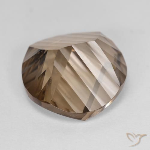 Smoky Quartz Gemstone in 15 mm (calibrated) Size for Sale, Smoky Quartz Stone in Light Mocha Color