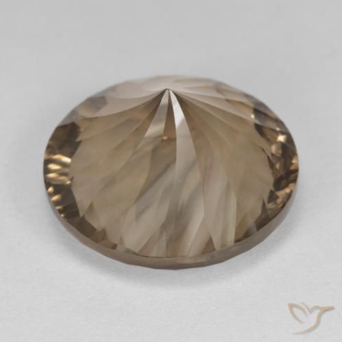Smoky Quartz Gemstone in 14 mm (calibrated) Size for Sale, Smoky Quartz Stone in Medium-Light Brown Color