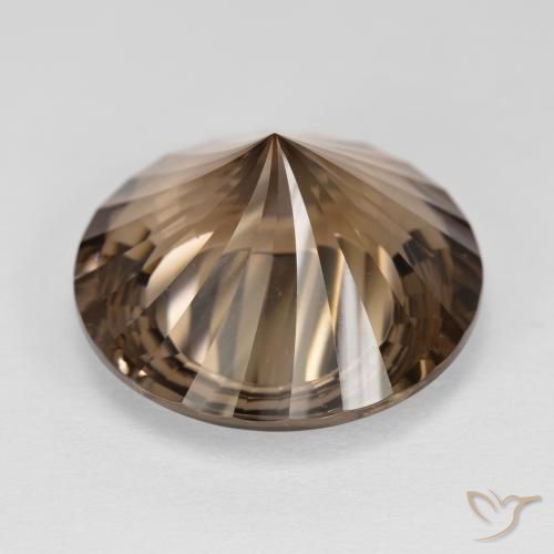 Smoky Quartz Gemstone in 18 mm (calibrated) Size for Sale, Smoky Quartz Stone in Light Mocha Color