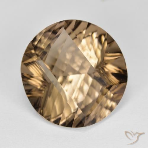 9.89ct Natural Light Brown Smoky Quartz, Round, VVS