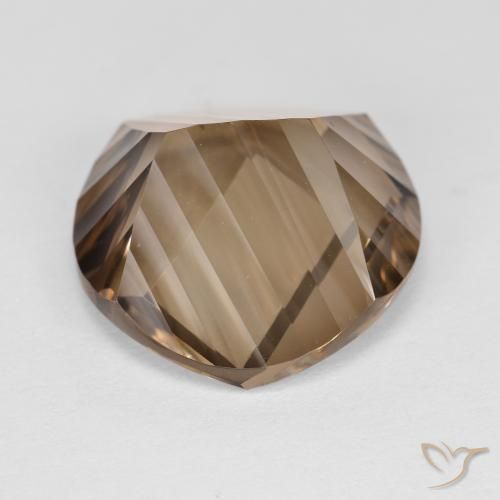 Smoky Quartz Gemstone in 15 mm (calibrated) Size for Sale, Smoky Quartz Stone in Light Mocha Color