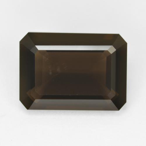 11.5 x 9.8mm Octagon Step Cut Brown Smoky Quartz from Brazil, Weight of 5.48ct, Natural untreated Gemstone in VVS Clarity, 1pc Smoky Quartz - Color: Chocolate Brown, Mohs Hardness of 7 suitable for daily wear jewelry, Photo A