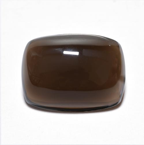 10.92ct Cushion Cabochon Brown Smoky Quartz from Brazil, Dimension 16.2 x 12.1mm, Transparent Clarity, Natural untreated gemstone, 1pc Smoky Quartz in Chocolate Brown Color, Mohs Hardness of 7 suitable for daily wear jewelry, Photo A