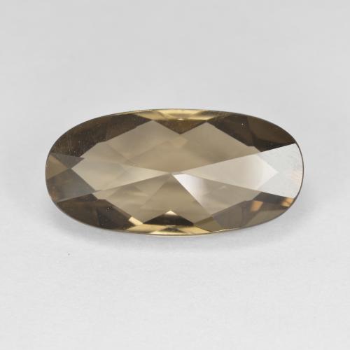 Cuarzo Ahumado Marrón Corte Cóncavo y Óvalo de 4.8 ct de Brasil, dimensión 16,1 x 8mm, piedra preciosa natural No tratado, claridad vvs-vs, Cuarzo Ahumado de 1 pieza en color Marrón medio, dureza Mohs de 7 Adecuado para joyas de uso diario, Photo A