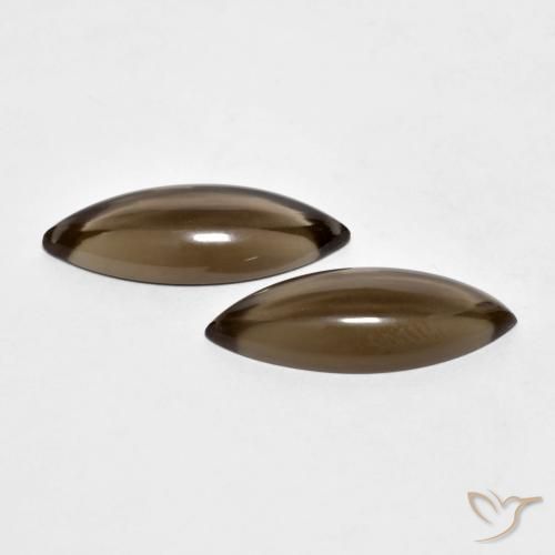 Smoky Quartz Gemstones in 22 x 8.8 mm Size for Sale, Smoky Quartz Stones in Hickory Brown Color