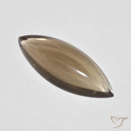 5.64ct Natural Medium-Light Brown Smoky Quartz, Marquise, Transparent