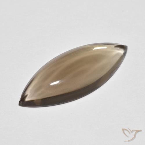 5.64 ct Brown Smoky Quartz Stone, Natural Smoky Quartz in Marquise Cabochon Shape for Sale