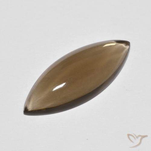 5.67 ct Brown Smoky Quartz Stone, Natural Smoky Quartz in Marquise Cabochon Shape for Sale