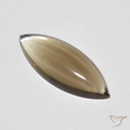 5.64ct Natural Light Mocha Smoky Quartz, Marquise, Transparent