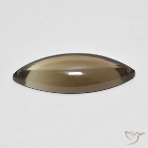 Smoky Quartz Gemstone in 21.7 x 8.8 mm Size for Sale, Smoky Quartz Stone in Light Mocha Color