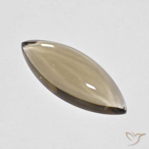 5.63 ct Brown Smoky Quartz Stone, Natural Smoky Quartz in Marquise Cabochon Shape for Sale