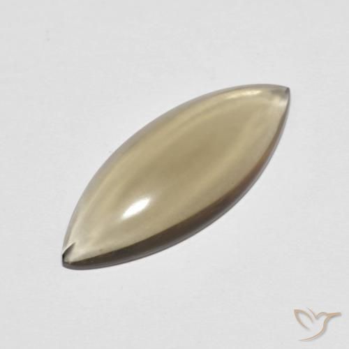5.65 ct Brown Smoky Quartz Stone, Natural Smoky Quartz in Marquise Cabochon Shape for Sale