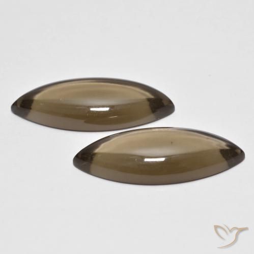 Smoky Quartz Gemstones in 22.2 x 9.2 mm Size for Sale, Smoky Quartz Stones in Light Brown Color