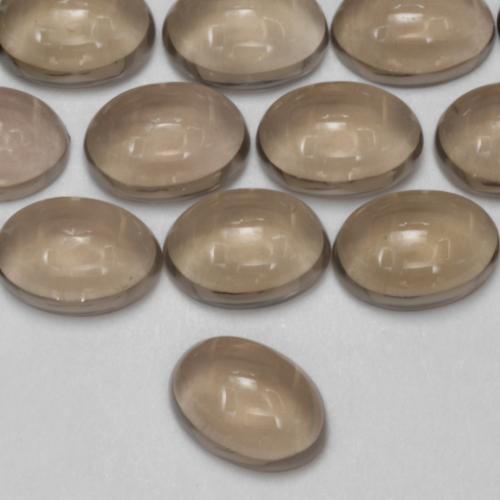 Warmes Braun Rauchquarz Edelstein - 0.5ct Oval Cabochon (ID: 610618)