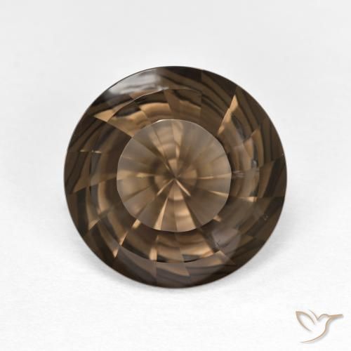 4.39ct Natural Light Brown Smoky Quartz, Round, VVS