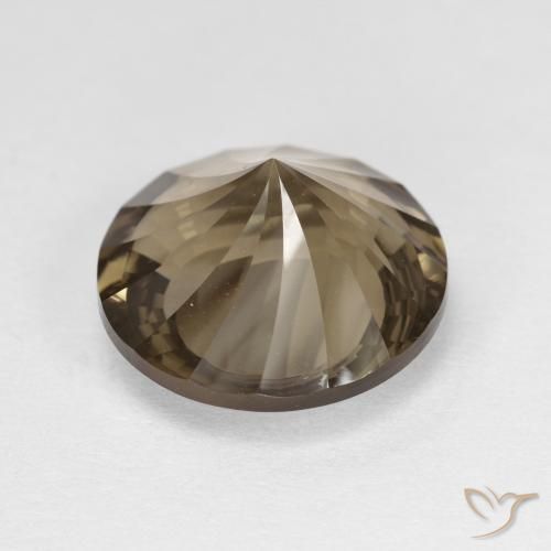 Smoky Quartz Gemstone in 12 mm (calibrated) Size for Sale, Smoky Quartz Stone in Medium-Light Brown Color