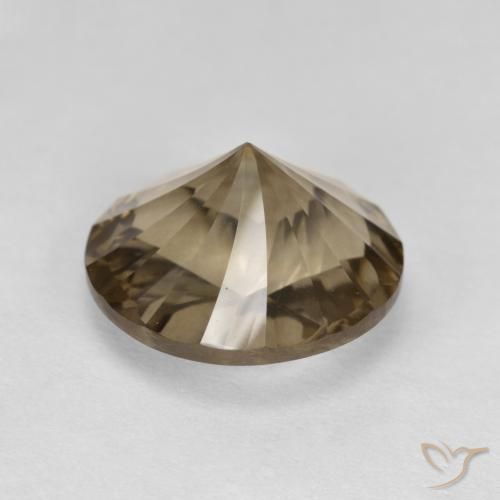 Smoky Quartz Gemstone in 12 mm (calibrated) Size for Sale, Smoky Quartz Stone in Warm Brown Color