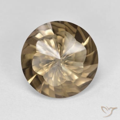 4.83ct Natural Medium Brown Smoky Quartz, Round, VVS-VS