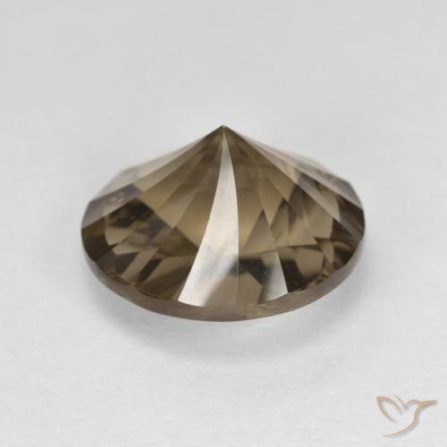 Smoky Quartz Gemstone in 12 mm (calibrated) Size for Sale, Smoky Quartz Stone in Medium Brown Color