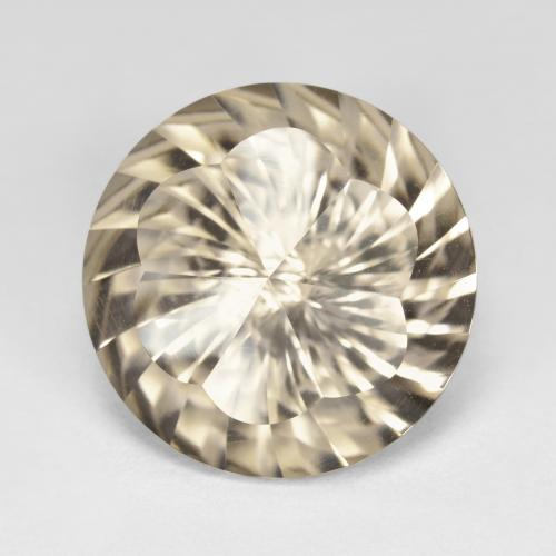Quartz Fumé Brun round concave cut 9,65 ct du Brésil, dimension 15,1mm, pierre gemme naturelle Non traité, pureté vvs-vs, 1 pièce Quartz Fumé de couleur Brun tortilla léger, dureté Mohs de 7 convient aux bijoux de tous les jours, pierre de sagesse, Photo A