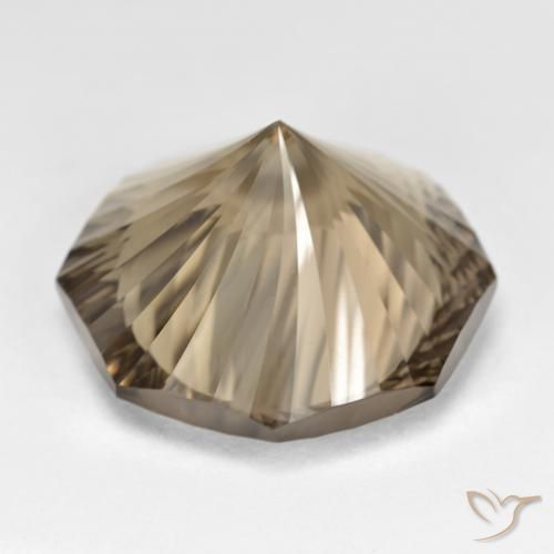 Smoky Quartz Gemstone in 18 x 18 mm (calibrated) Size for Sale, Smoky Quartz Stone in Light Earthy Brown Color