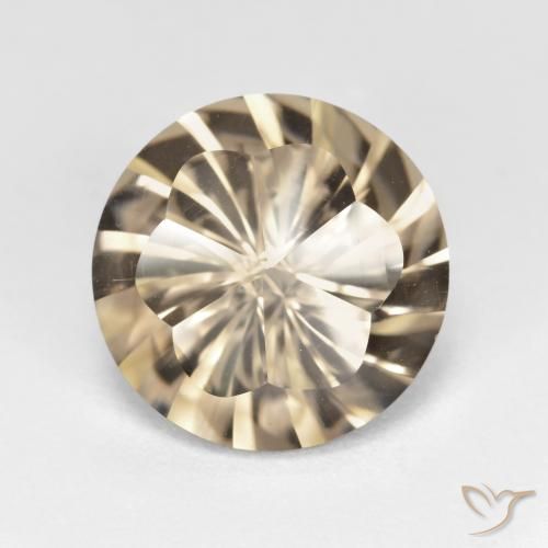5.28ct Natural Wood Brown Smoky Quartz, Round, VVS-VS