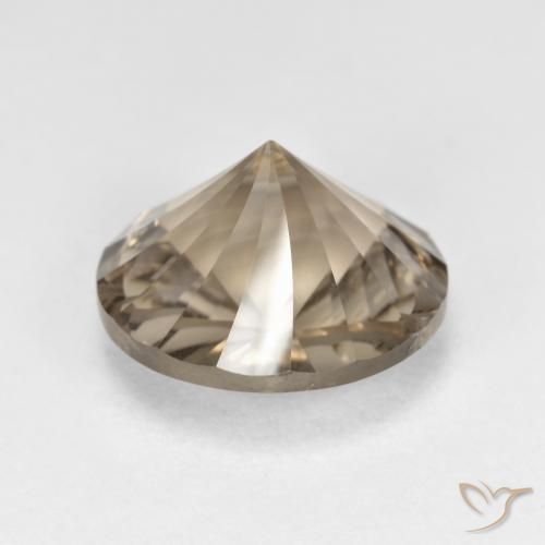 Smoky Quartz Gemstone in 12 mm (calibrated) Size for Sale, Smoky Quartz Stone in Wood Brown Color