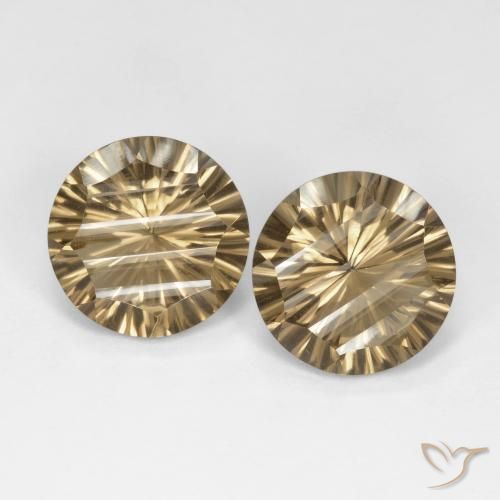 10.22ctw Natural Warm Brown Smoky Quartz, Round, VS