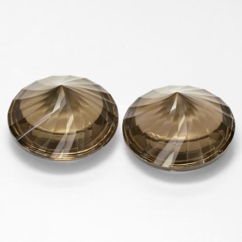 Smoky Quartz Gemstones in 16.1 mm Size for Sale, Smoky Quartz Stones in Warm Brown Color