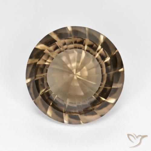5.45ct Natural Warm Brown Smoky Quartz, Round, VVS