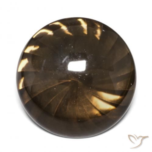 12.95ct Natural Gingerbread Brown Smoky Quartz, Round, Transparent