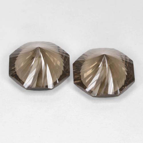 Smoky Quartz Gemstones in 14 x 14 mm (calibrated) Size for Sale, Smoky Quartz Stones in Light Brown Color