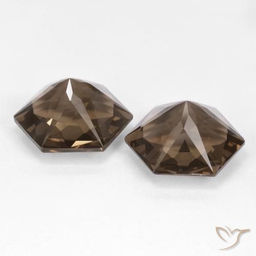 Smoky Quartz Gemstones in 15.9 x 13.9 mm Size for Sale, Smoky Quartz Stones in Light Brown Color