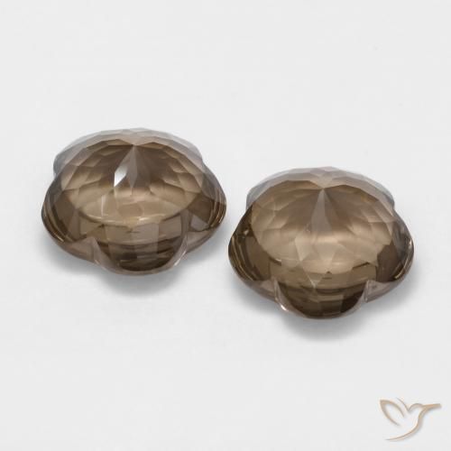 Smoky Quartz Gemstones in 11 x 11 mm (calibrated) Size for Sale, Smoky Quartz Stones in Light Mocha Color