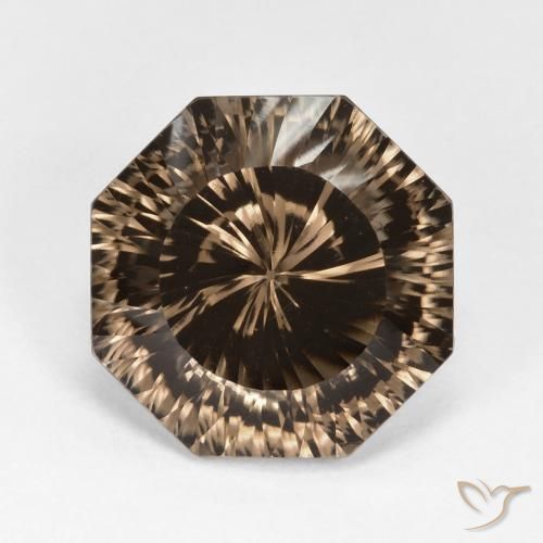 9.48ct Natural Warm Brown Smoky Quartz, Emerald Cut, VVS