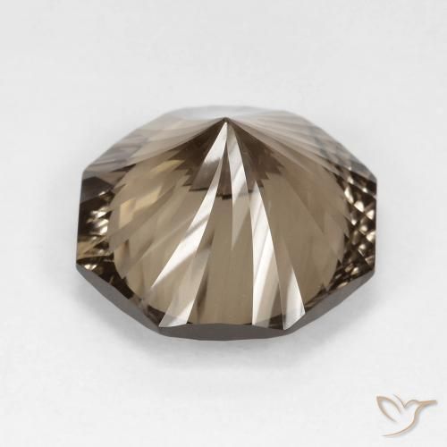 Smoky Quartz Gemstone in 14 x 14 mm (calibrated) Size for Sale, Smoky Quartz Stone in Warm Brown Color