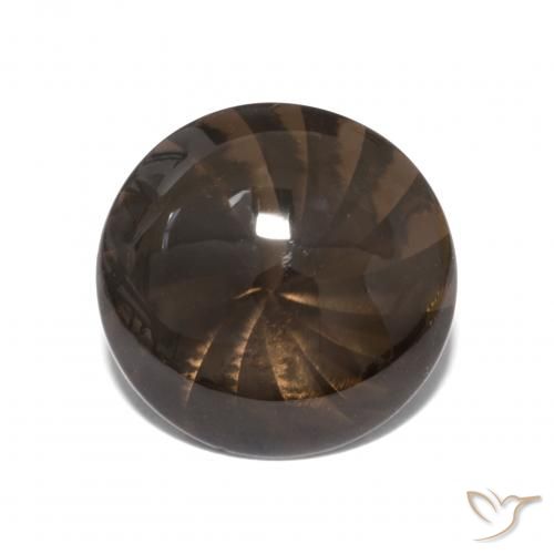 4.93ct Natural Medium Brown Smoky Quartz, Round, Transparent