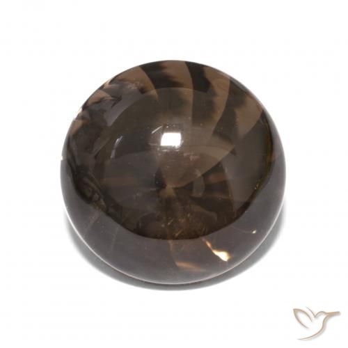 6.16ct Natural Umber Brown Smoky Quartz, Round, Transparent