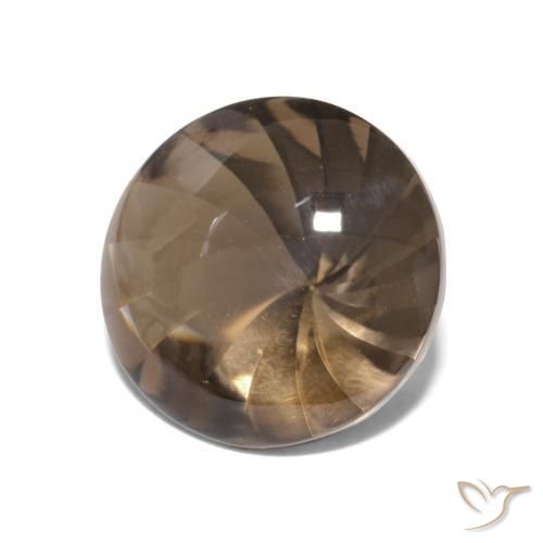 4.86 ct Brown Smoky Quartz Stone, Natural Smoky Quartz in Round Cabochon Shape for Sale