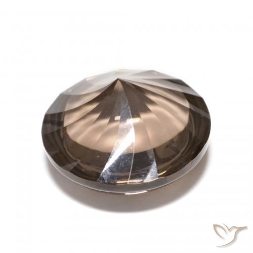Smoky Quartz Gemstone in 12 mm (calibrated) Size for Sale, Smoky Quartz Stone in Medium-Dark Brown Color