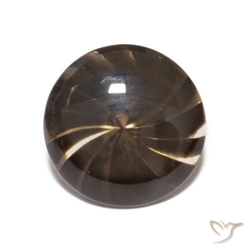 5,04 ct runder brauner Rauchquarz aus Brasilien, Größe 12,1mm, Garantiert natürlicher Edelstein, Transparent Reinheit, 1 Stück Rauchquarz in Braun Farbe, Mohs-Härte von 7 Geeignet für den täglichen Gebrauch im Schmuck, Photo A