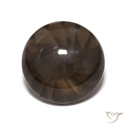 6.18ct Natural Umber Brown Smoky Quartz, Round, Opaque